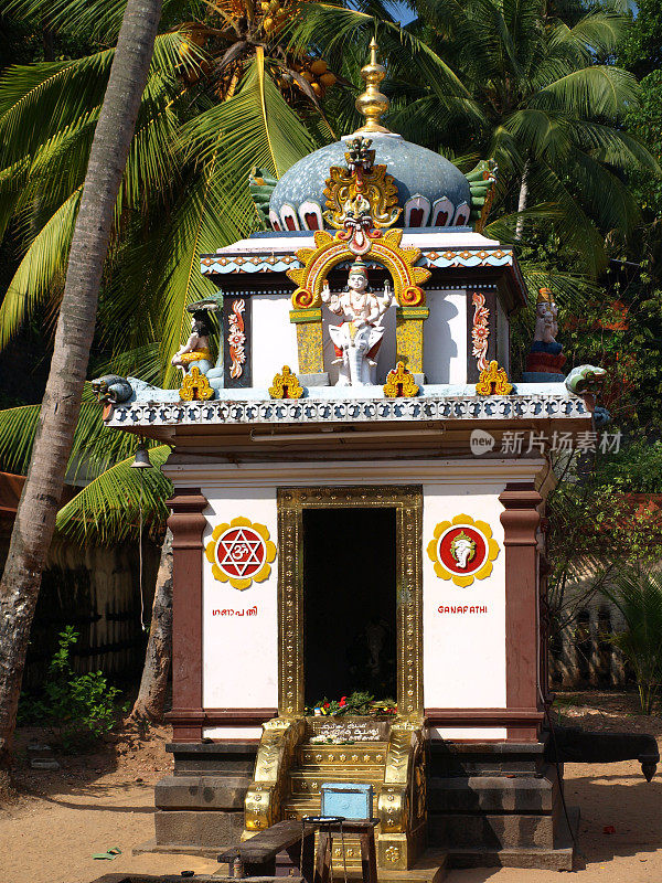 印度喀拉拉邦的Janardhana Swamy Temple shrine shrine。